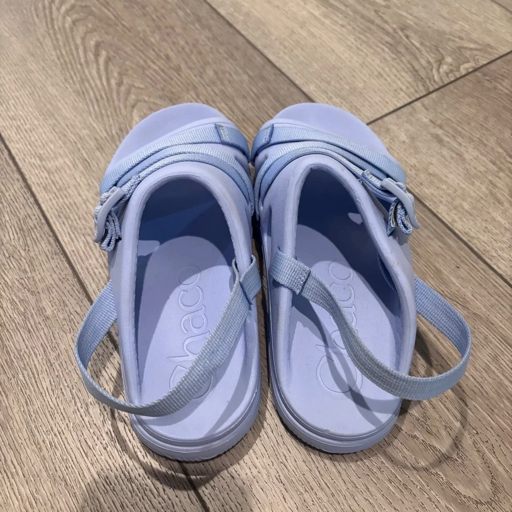 Chaco Chillos Sport Sandals Kids Size 4 Blue Adjustable Strap Lightweight EVA